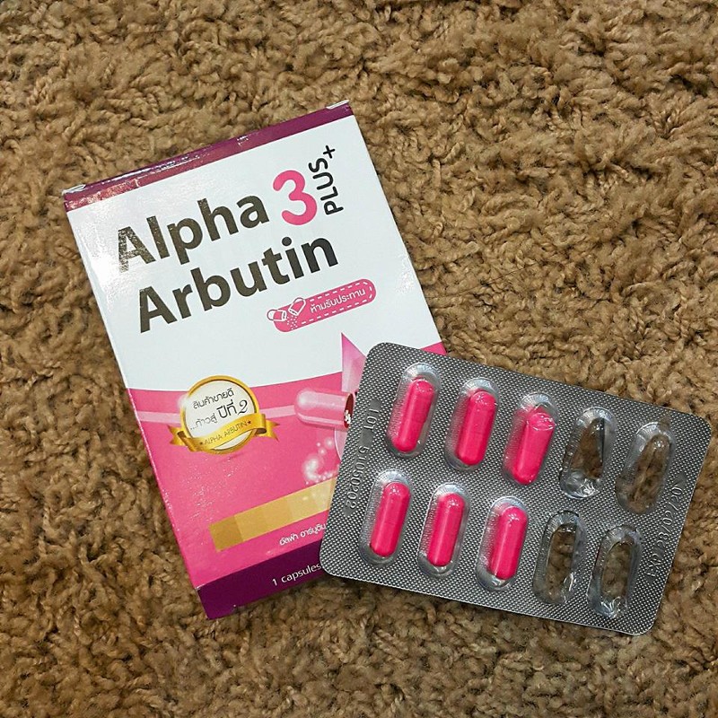 Viên kích trắng alpha arbutin được nghiên cứu và sản xuất tại Thái Lan.